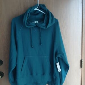 Teal Hoodie with Drawstring